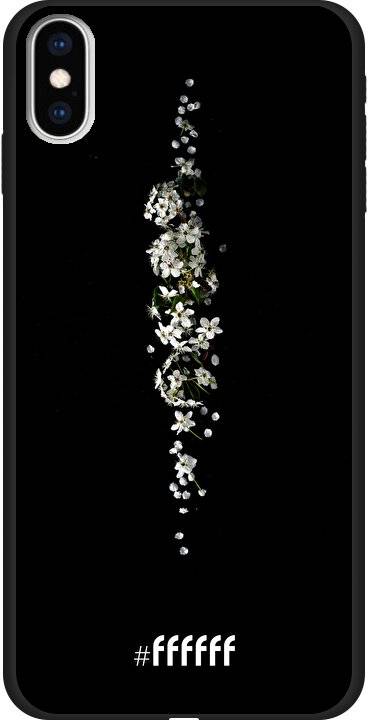 White flowers in the dark iPhone Xs Max