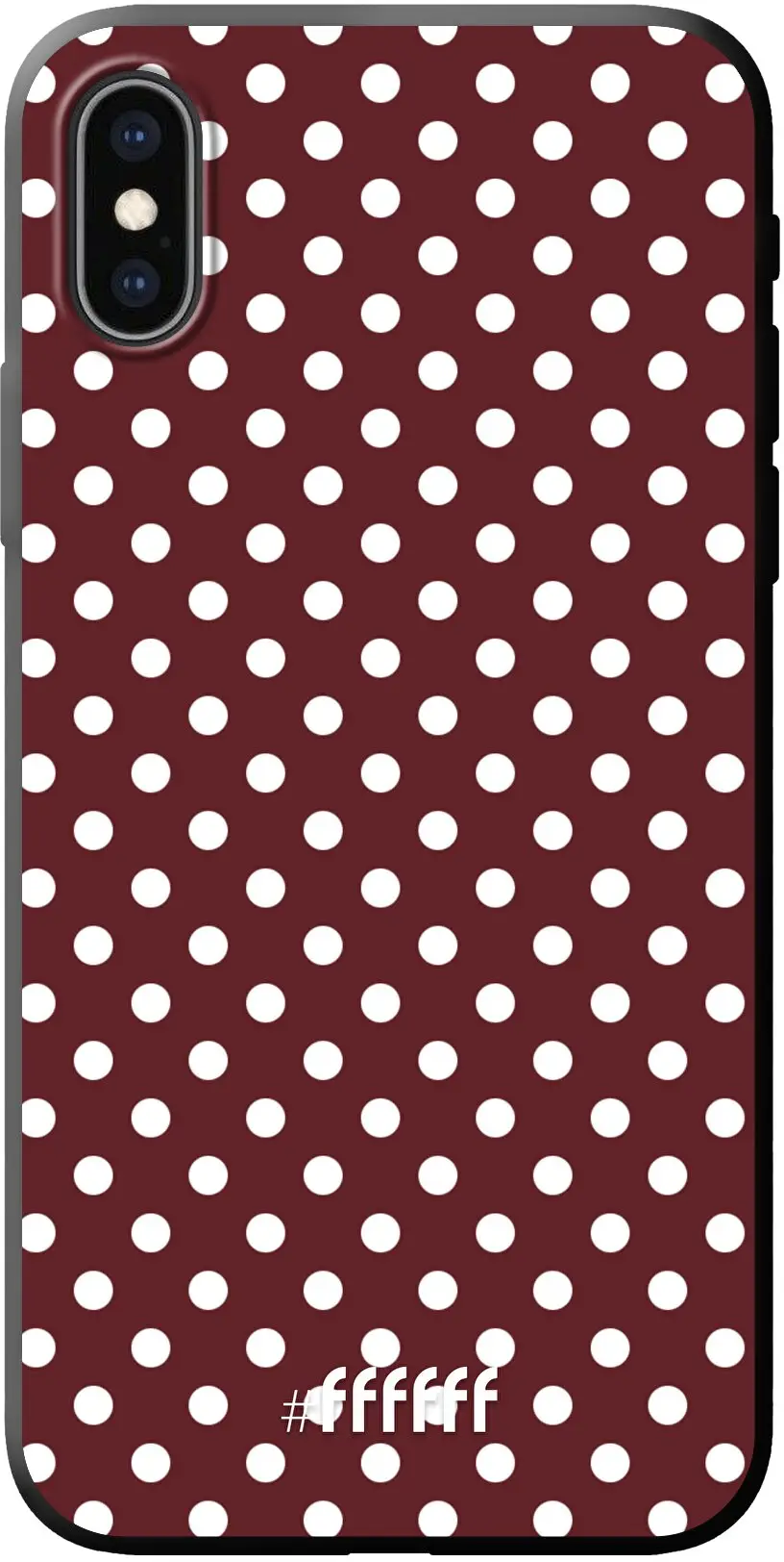 Burgundy Dots iPhone Xs