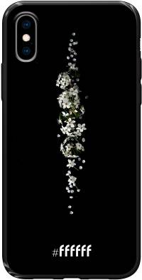 White flowers in the dark iPhone Xs