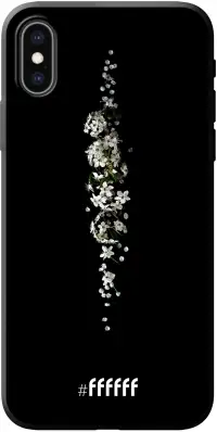 White flowers in the dark iPhone Xs