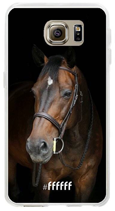 Decimale Leidinggevende Liever Horse (Samsung Galaxy S6) #ffffff telefoonhoesje • 6F