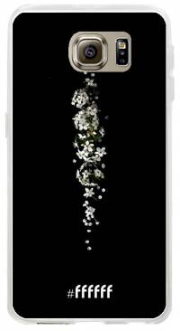 White flowers in the dark Galaxy S6