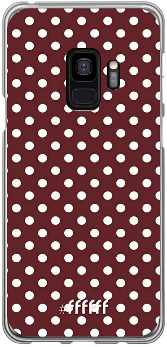 Burgundy Dots Galaxy S9