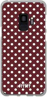 Burgundy Dots Galaxy S9