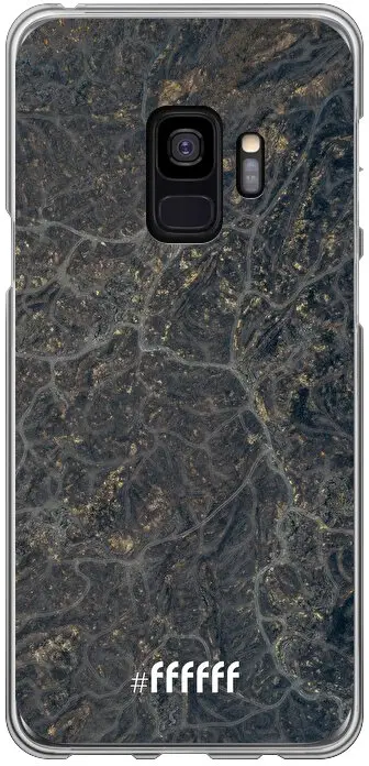 Golden Glitter Marble Galaxy S9