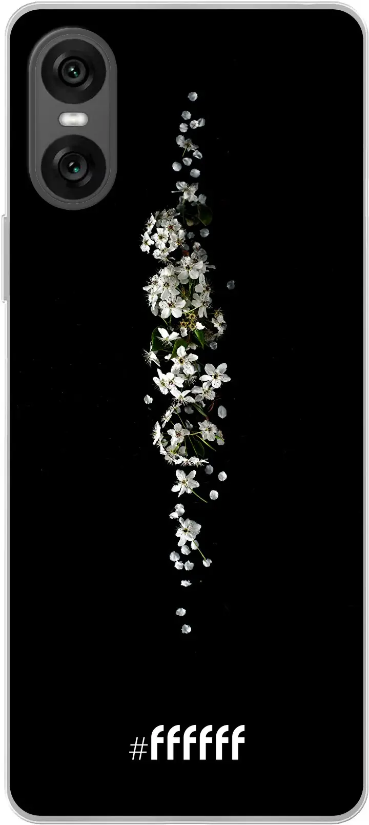 White flowers in the dark Xperia 10 VI