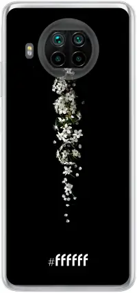 White flowers in the dark Mi 10T Lite