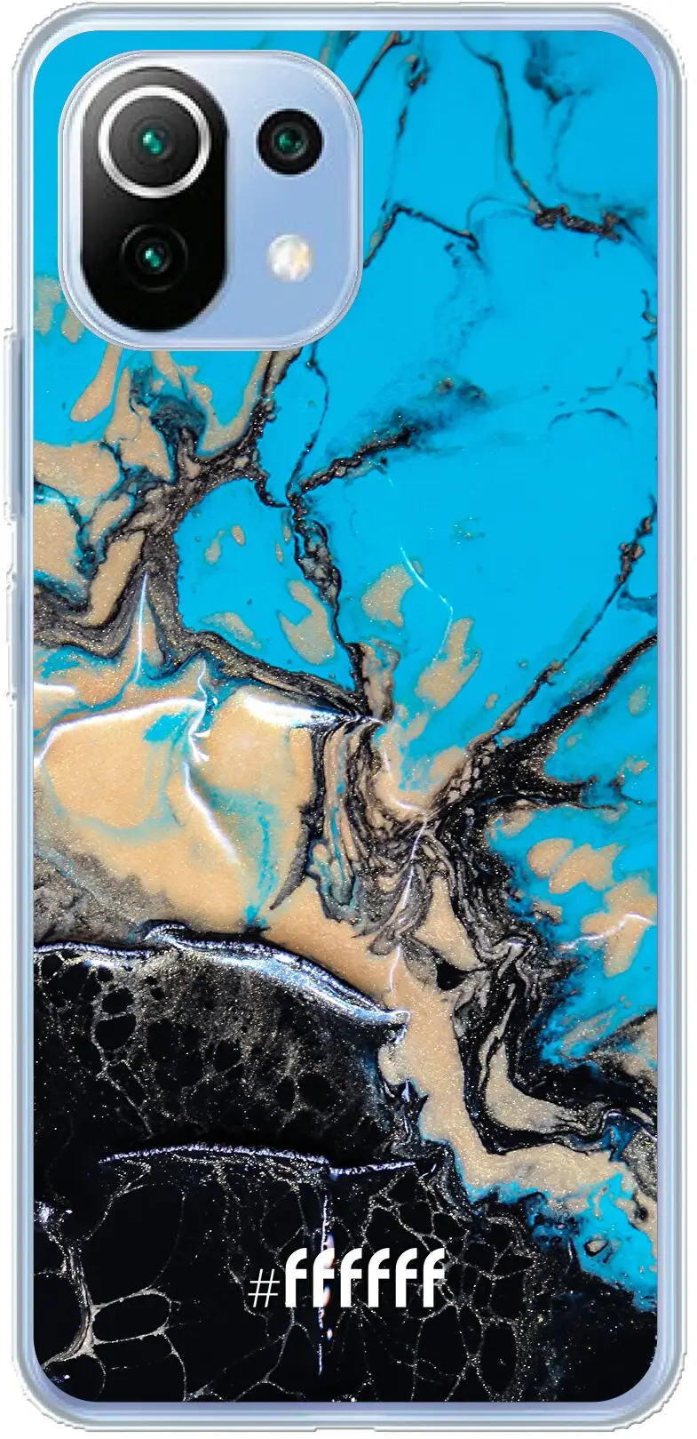 Blue meets Dark Marble Mi 11 Lite