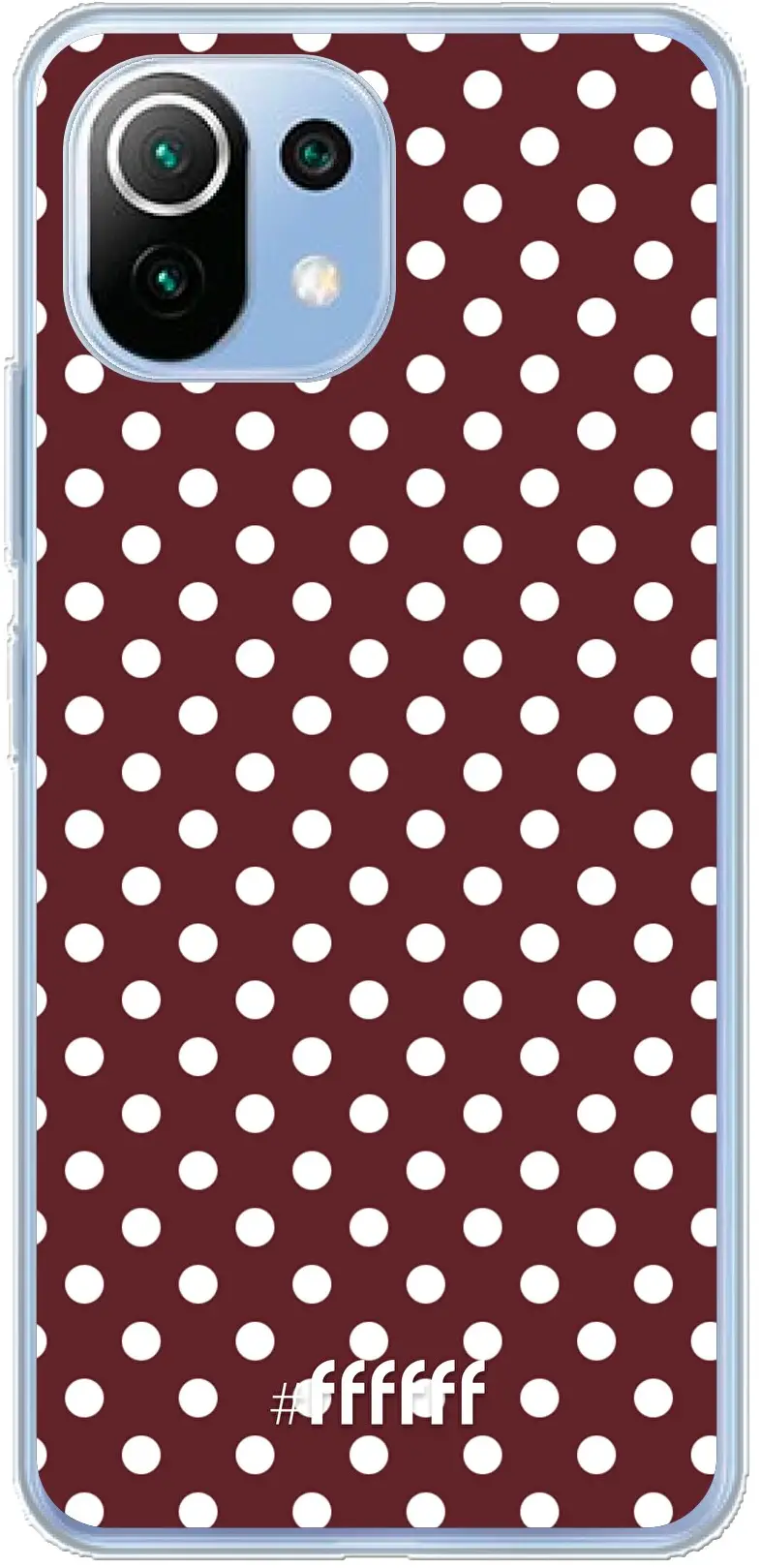 Burgundy Dots Mi 11 Lite