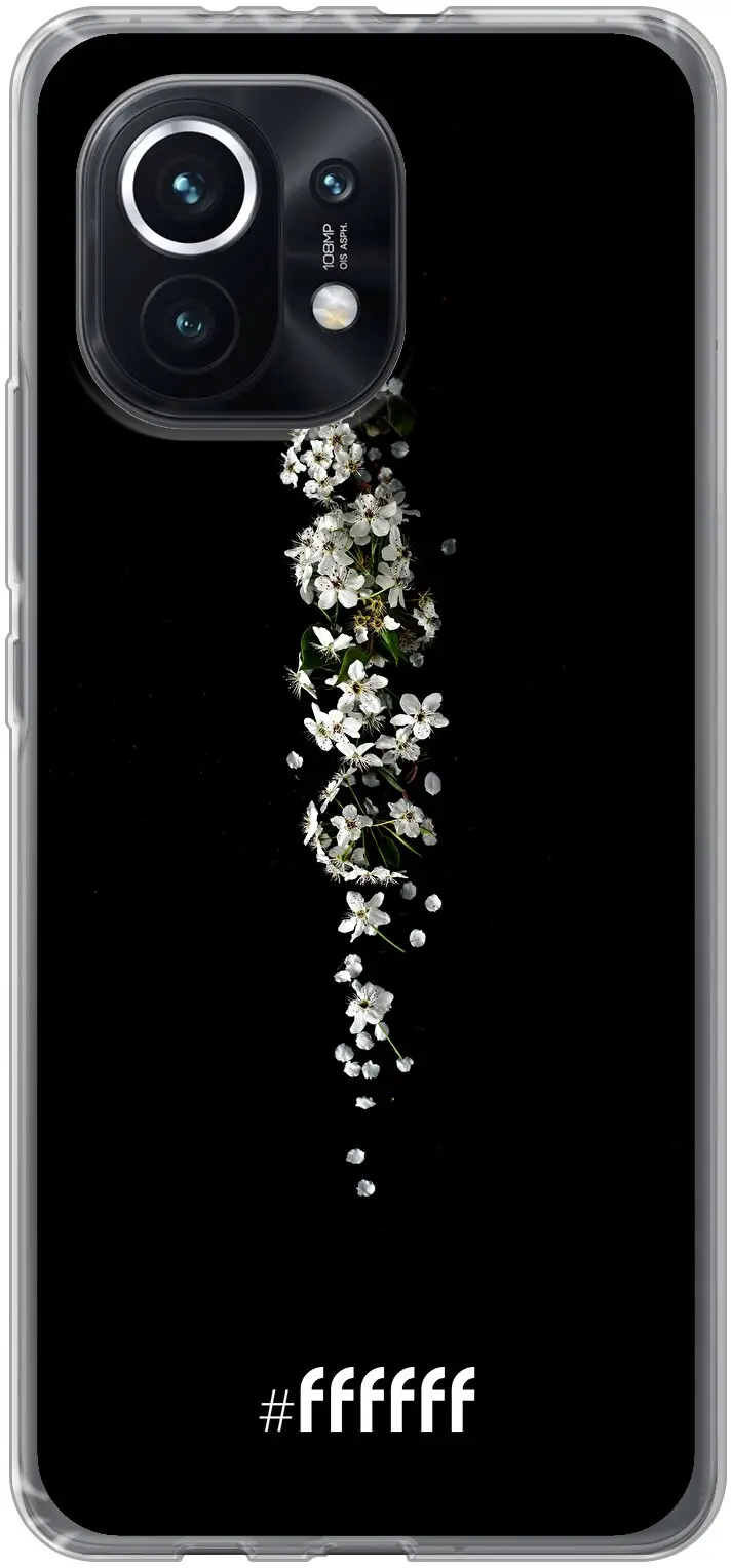 White flowers in the dark Mi 11