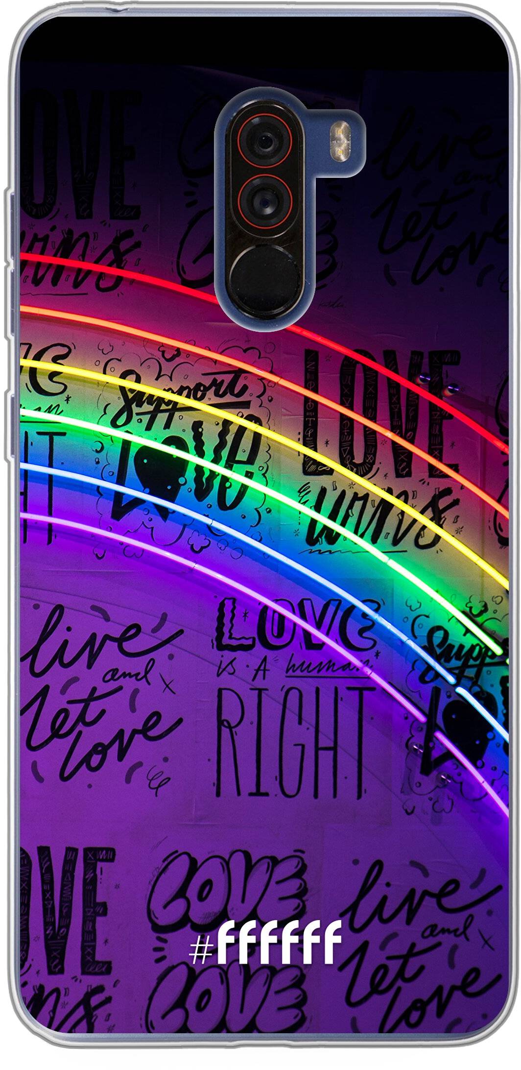 Pittig Garderobe Brullen Love is Love (Xiaomi Pocophone F1) #ffffff telefoonhoesje • 6F