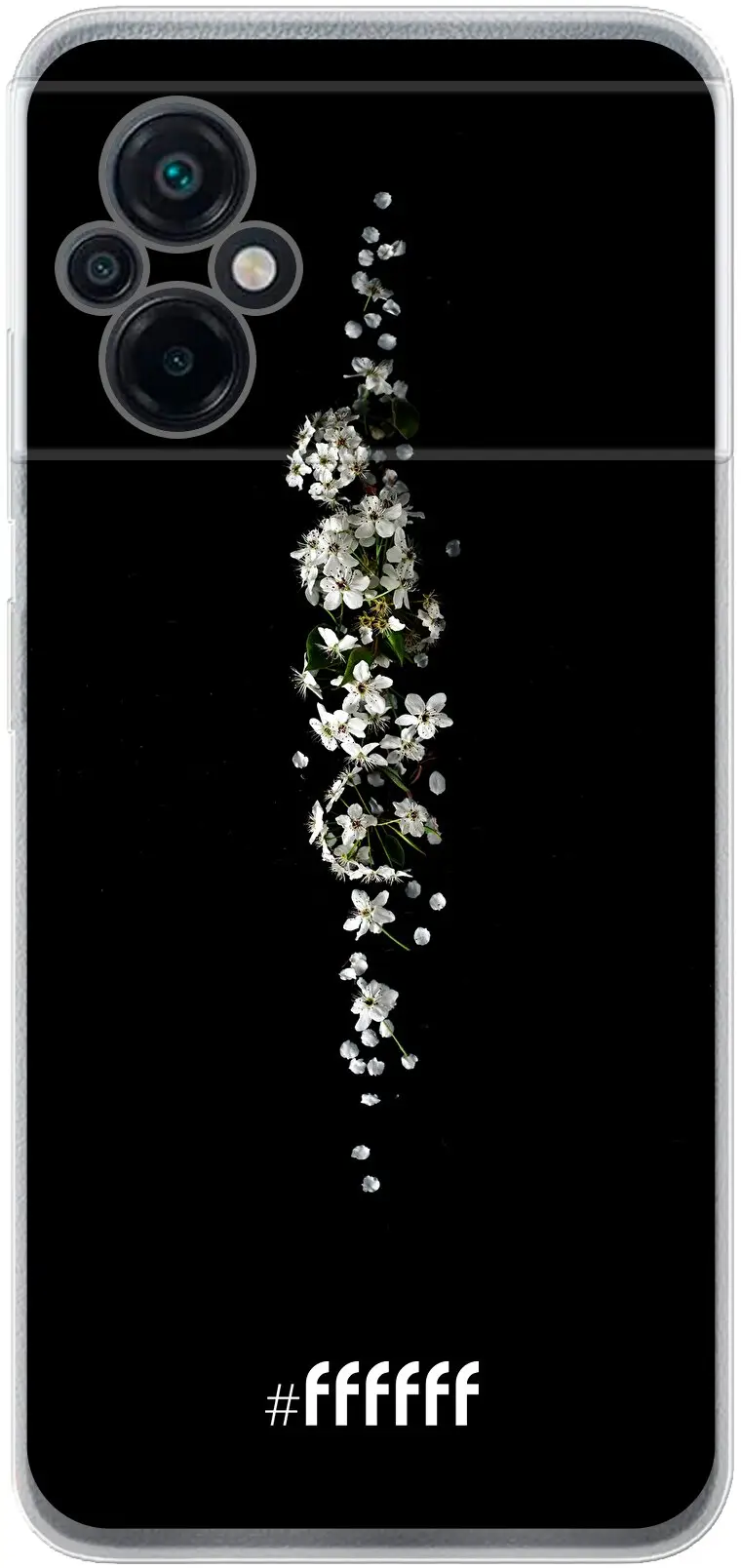 White flowers in the dark Poco M5