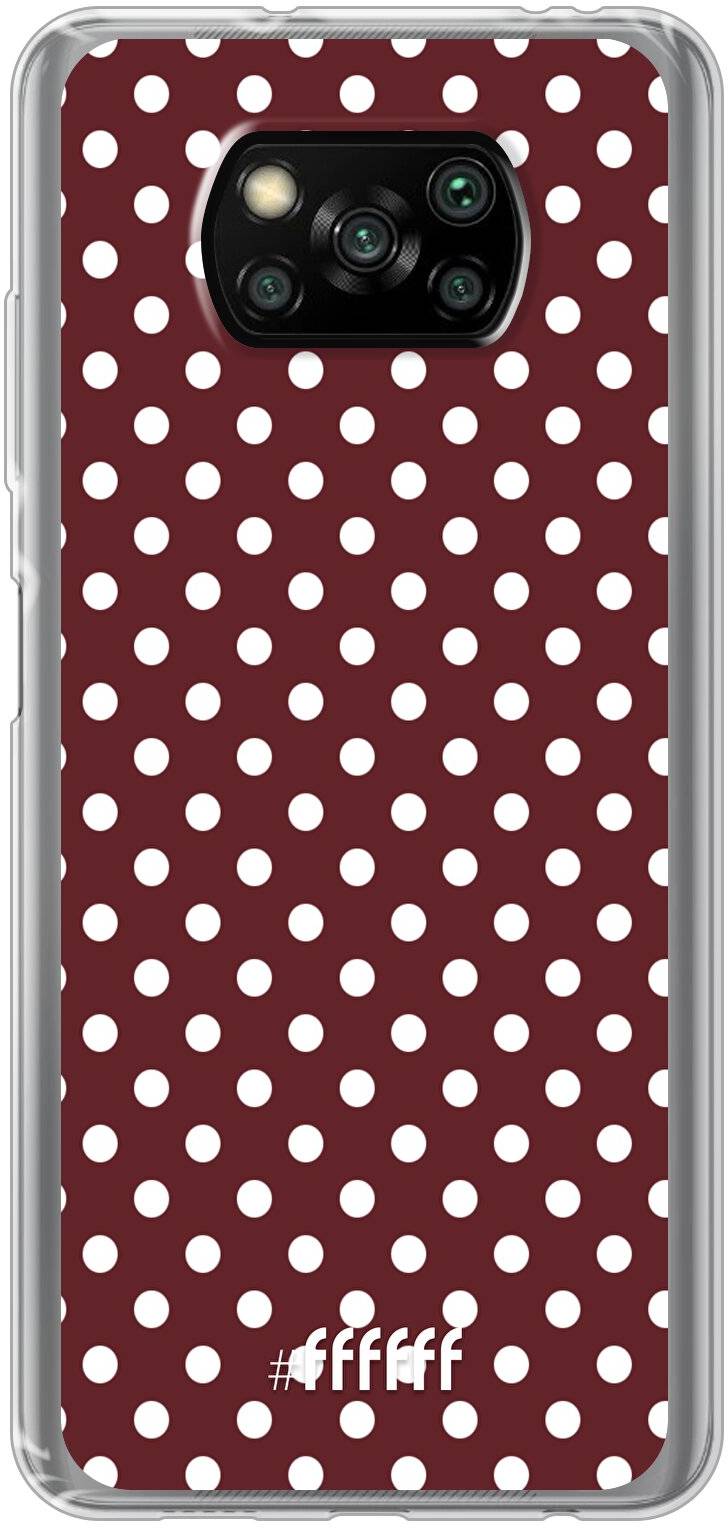 Burgundy Dots Poco X3 Pro