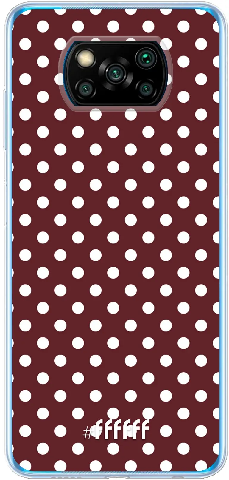 Burgundy Dots Poco X3 Pro