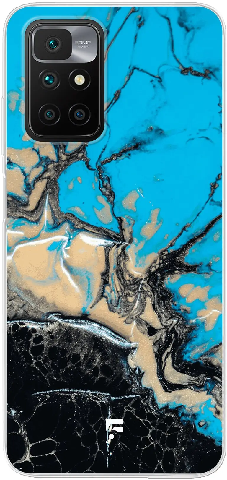Blue meets Dark Marble Redmi 10