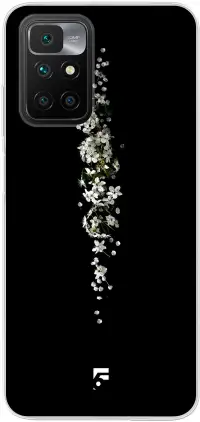 White flowers in the dark Redmi 10