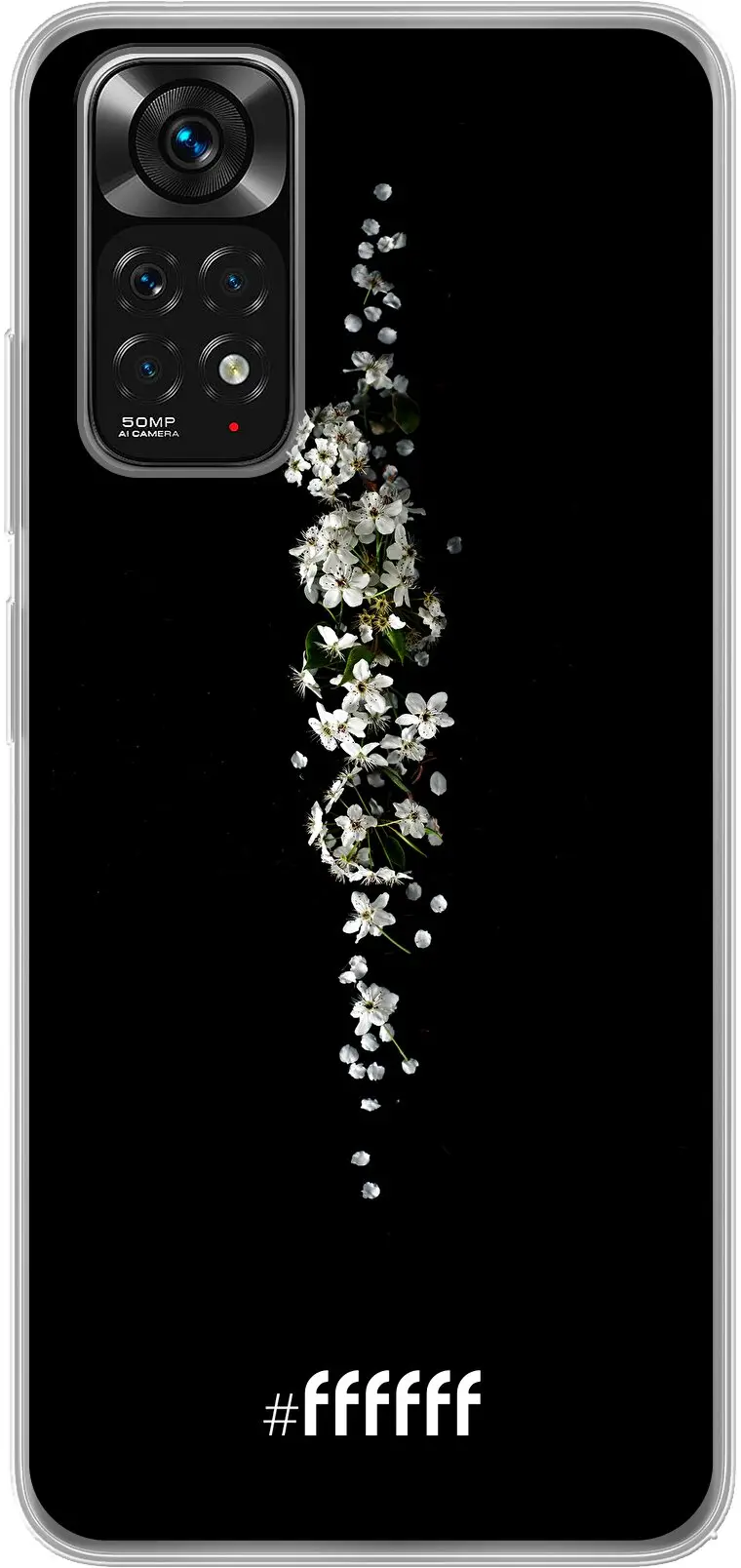 White flowers in the dark Redmi Note 11S