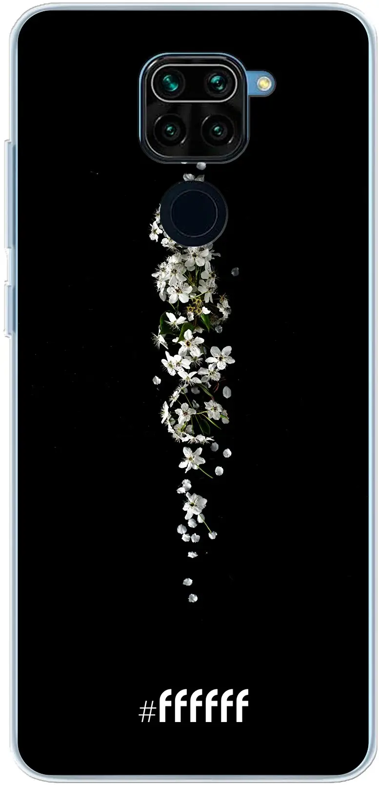 White flowers in the dark Redmi Note 9